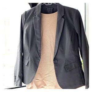 Gray fitted work blazer / jacket